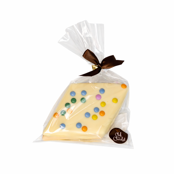 XL Chocospekken witte chocolade met confetti 2 stuks