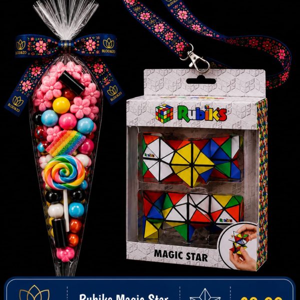Rubiks met puntzak snoep